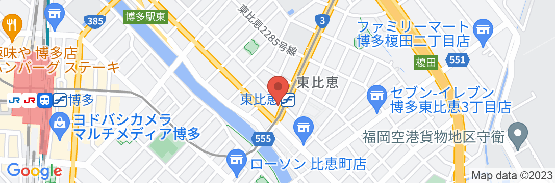 アパホテル〈博多東比恵駅前〉(全室禁煙)の地図