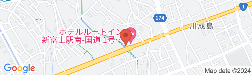 ホテルルートイン新富士駅南‐国道1号バイパス沿‐の地図