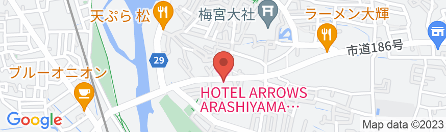 HOTEL ARROWS ARASHIYAMA(ホテルアローズ嵐山)の地図