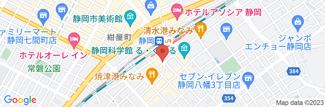 ホテルプリヴェ静岡の地図