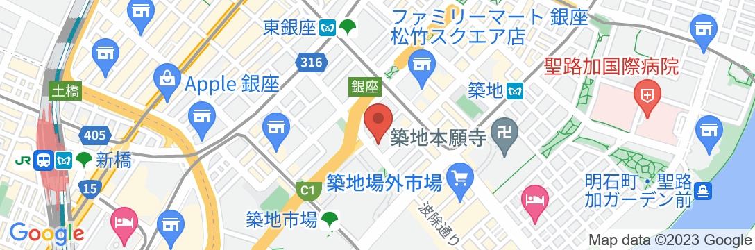 ホテルビスタ東京[築地]の地図