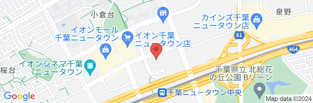 ホテルルートイン千葉ニュータウン中央駅前-成田空港アクセス線-の地図