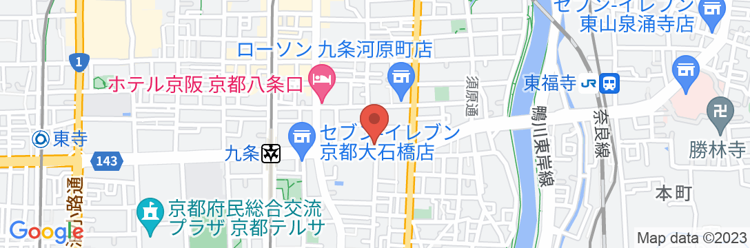 京都プラザホテル京都駅南の地図