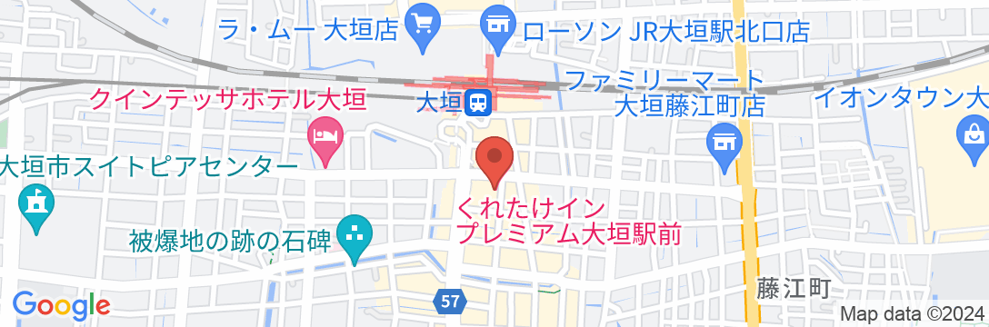 くれたけインプレミアム大垣駅前の地図