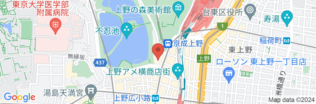 Smart Stay SHIZUKU 上野駅前の地図
