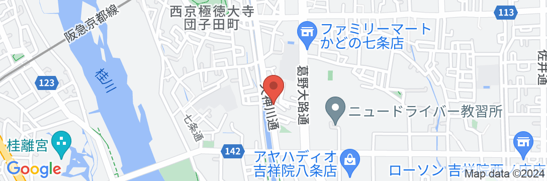 離宮庵 京都西京極の地図