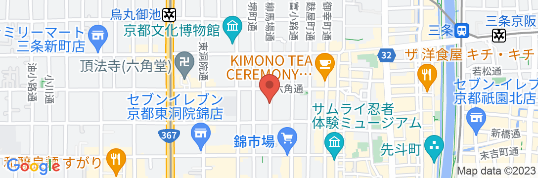 京の宿 綿善旅館の地図