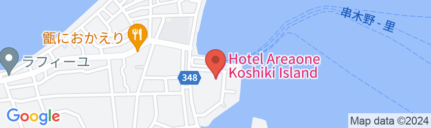 ホテルエリアワンKOSHIKI ISLAND(ホテルエリアワングループ)<甑島・上甑島>の地図