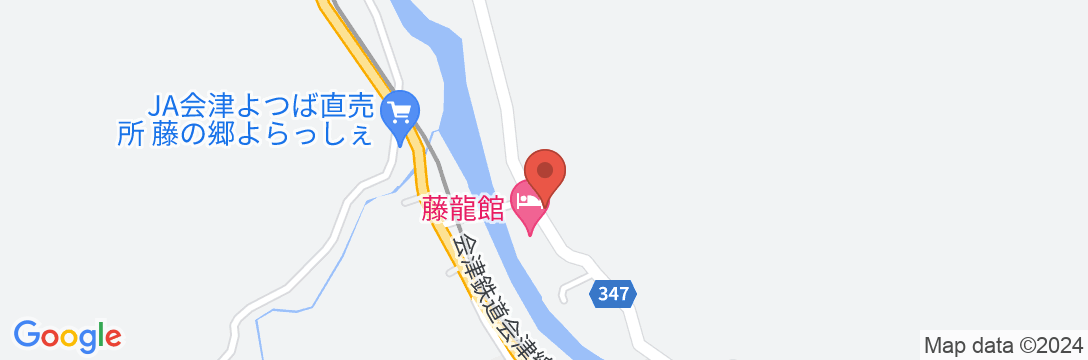 会津湯野上温泉 花鳥華やか風月の宿 藤龍館の地図