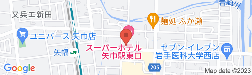 天然温泉 百万石の湯 スーパーホテル矢巾駅東口の地図