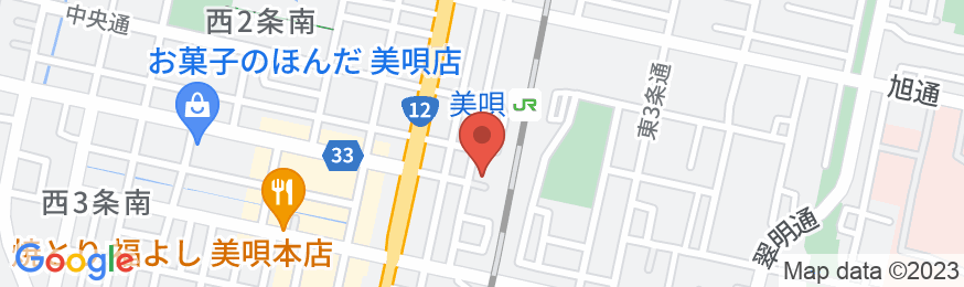 美唄駅前ホテルBIJIKOの地図