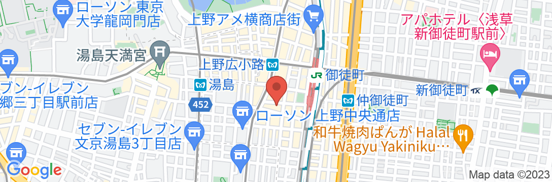 トーセイホテルココネ上野御徒町の地図