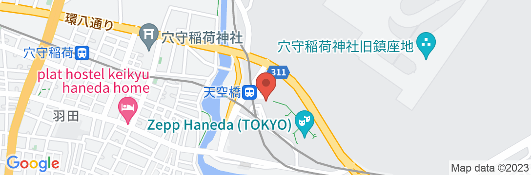 京急EXイン 羽田イノベーションシティの地図