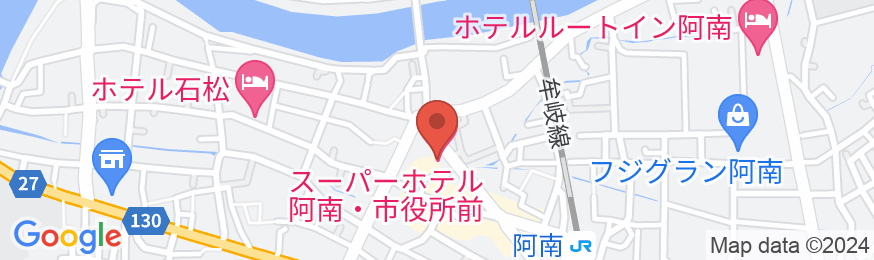 天然温泉 太龍の湯 スーパーホテル阿南・市役所前の地図