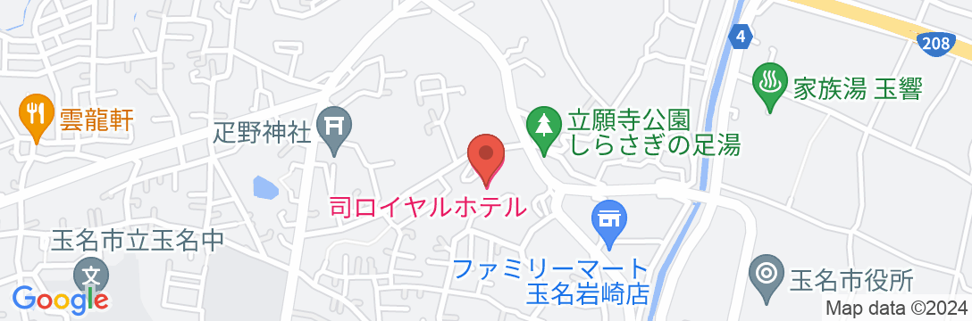 玉名温泉 司ロイヤルホテルの地図