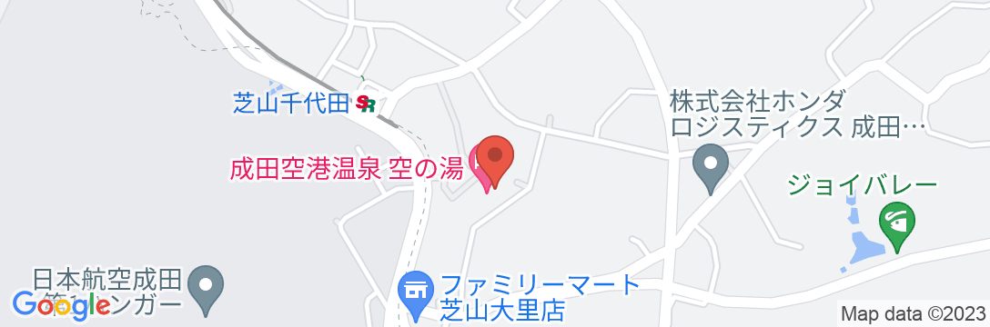 成田空港温泉 空の湯の地図