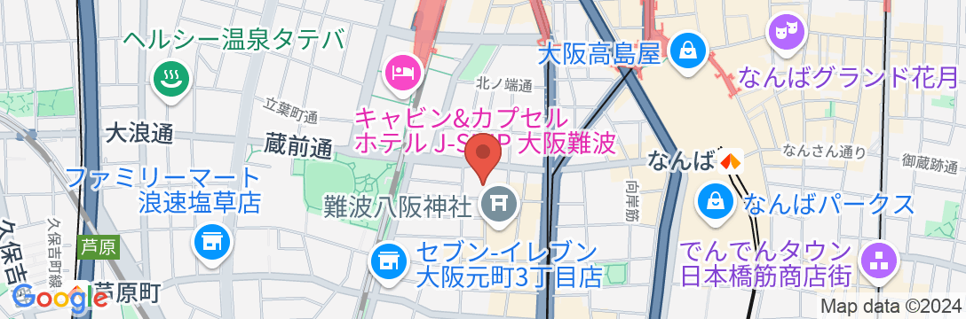 フェアフィールド・バイ・マリオット大阪難波の地図