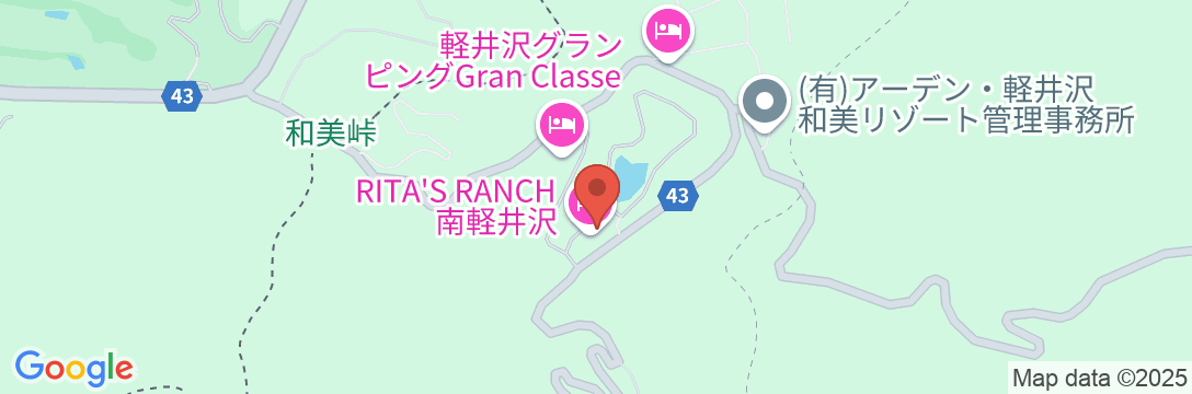 RITA’S RANCH 南軽井沢の地図