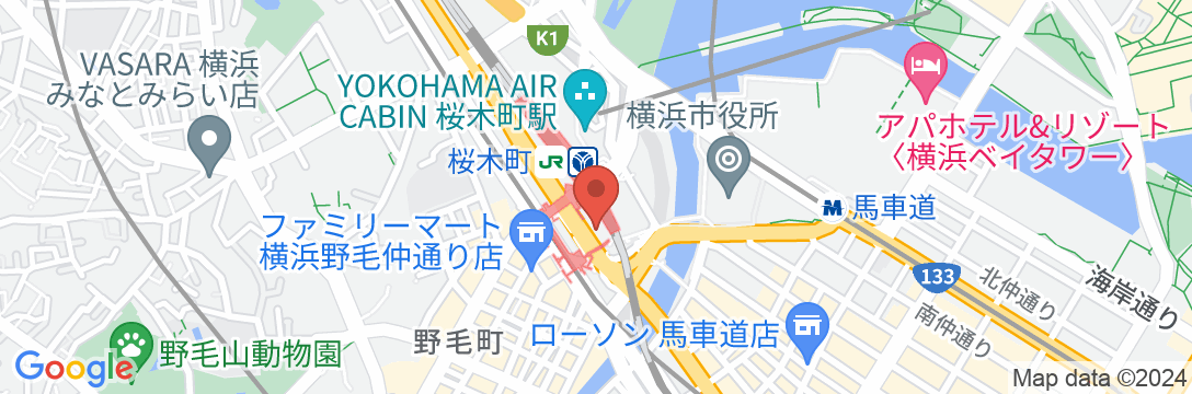 JR東日本ホテルメッツ横浜桜木町の地図