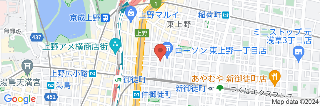 Minn 上野の地図