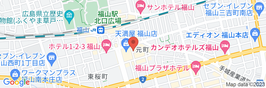 ホテルトレンド福山駅前の地図