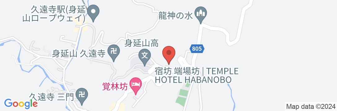 Temple Hotel 端場坊の地図