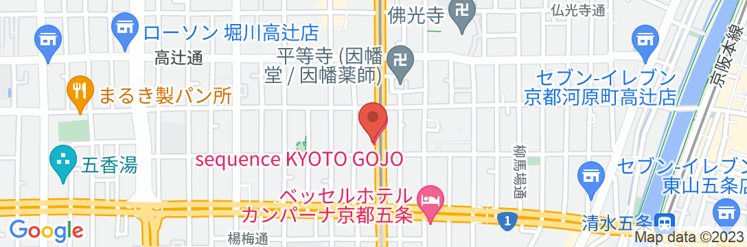 sequence KYOTO GOJOの地図