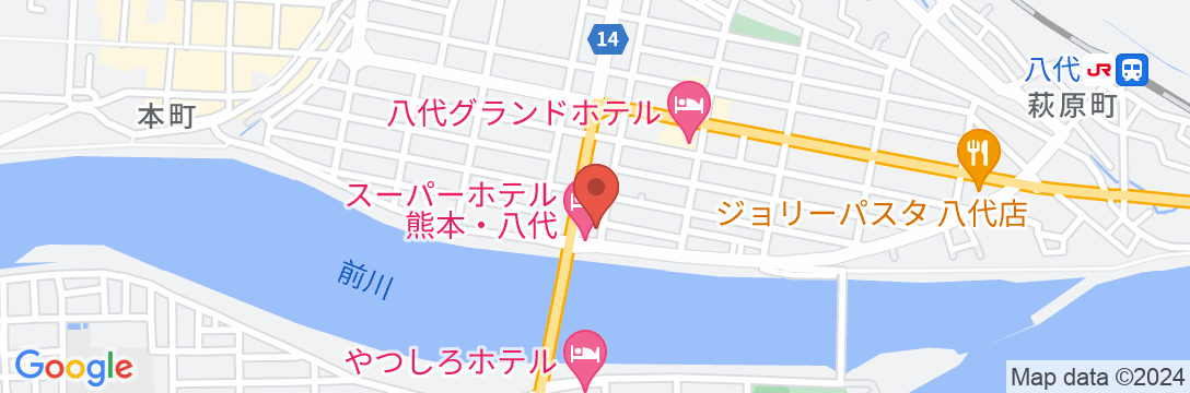 天然温泉 妙見の湯 スーパーホテル熊本・八代の地図