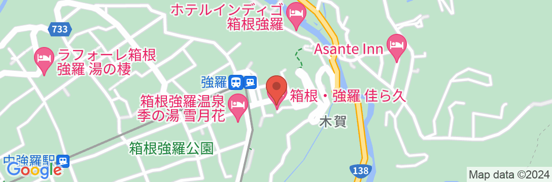 箱根・強羅 佳ら久(オリックスホテルズ&リゾーツ)の地図