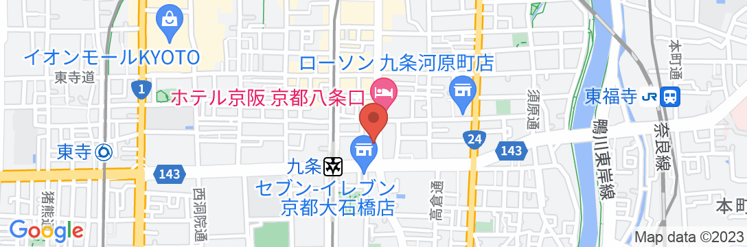 THE BOX HOTEL KYOTOの地図