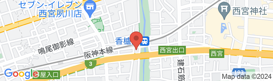 HOTEL U’s 香櫨園の地図