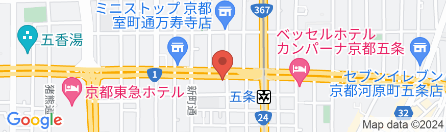 ウォーターマークホテル京都(HISホテルグループ)の地図