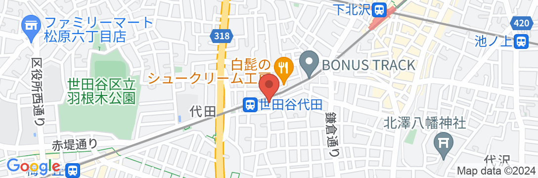 温泉旅館 由縁別邸 東京代田の地図