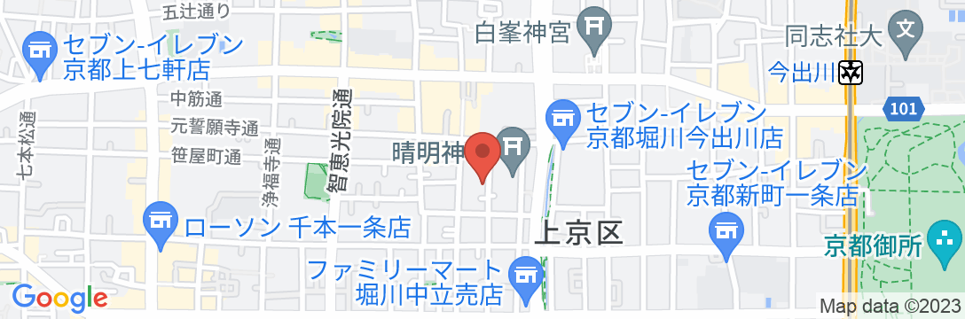 西陣 米田邸の地図