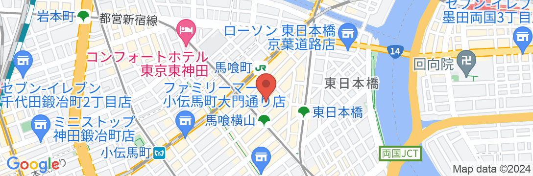 アパホテル〈日本橋 馬喰横山駅前〉(全室禁煙)の地図