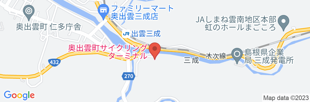 奥出雲町サイクリングターミナルの地図