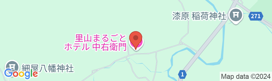 里山まるごとホテル 中右衛門の地図