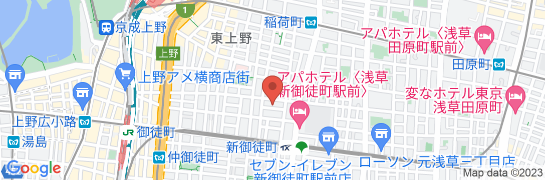 MONday Apart 上野新御徒町の地図