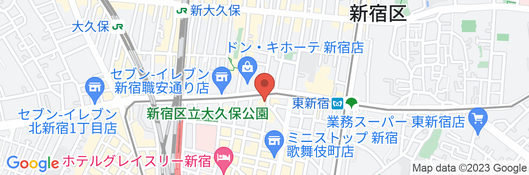 アパホテル〈東新宿 歌舞伎町タワー〉の地図