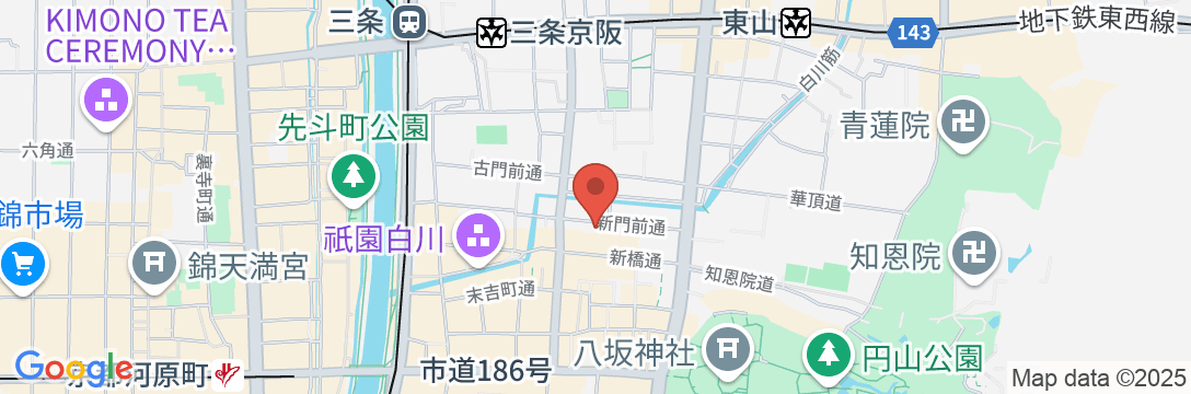 ホステルイン京都祇園の地図