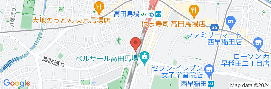 ユーホテル高田馬場の地図