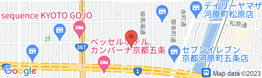 ホテルモンドンス京都五条の地図