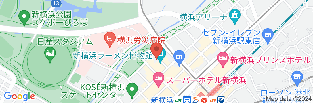 ホテルリブマックス新横浜の地図