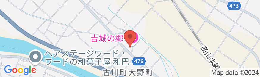 吉城の郷 大日の宿の地図