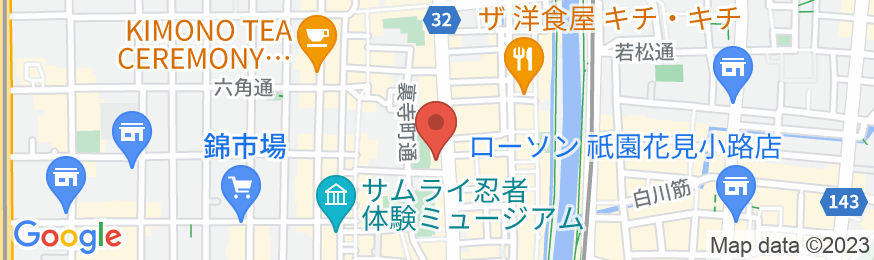 ホテルミュッセ京都四条河原町名鉄の地図
