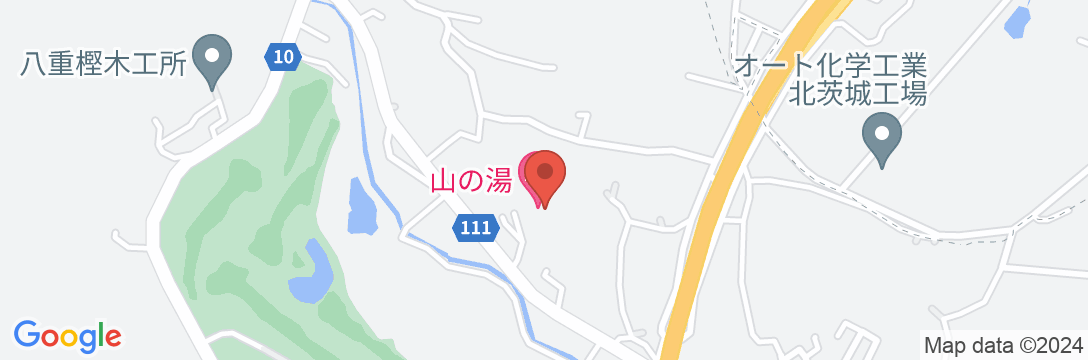 高萩山の湯の地図