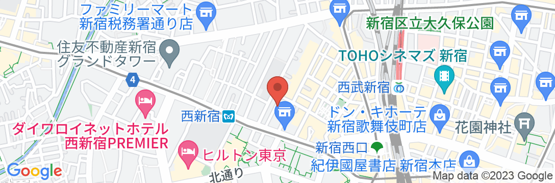 レジデンシャルホテル 新宿ビッグハウスの地図
