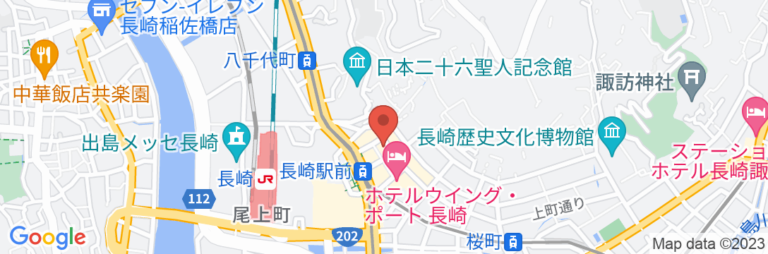 Coruscant Hotel 長崎駅2(コルサントホテル)の地図