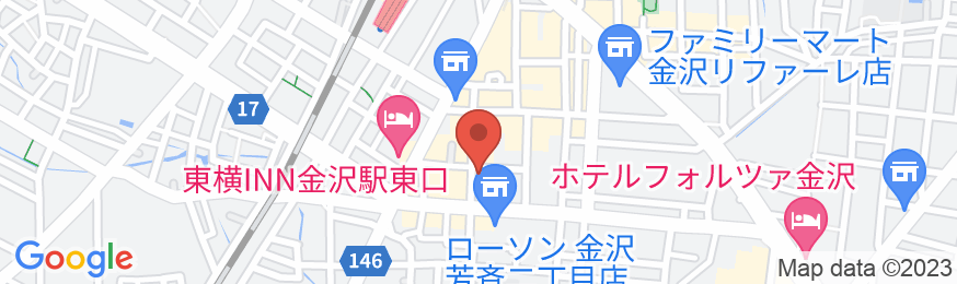 天然温泉 鼓門の湯 スーパーホテルPremier金沢駅東口の地図