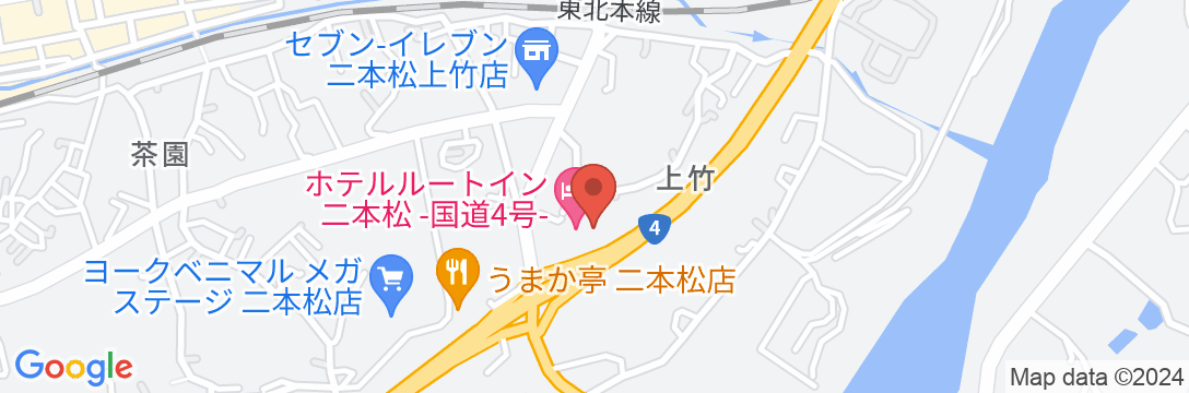 ホテルルートイン二本松-国道4号-の地図